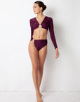 Eggplant Bria Bikini Bottom