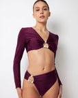 Eggplant Bria Bikini Bottom