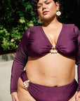 Eggplant Bria Long Sleeve Top