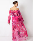 Fuchsia Ink Malia Pleated Dress Cover-Up