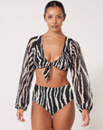 Zebra Scarlett Bikini Top
