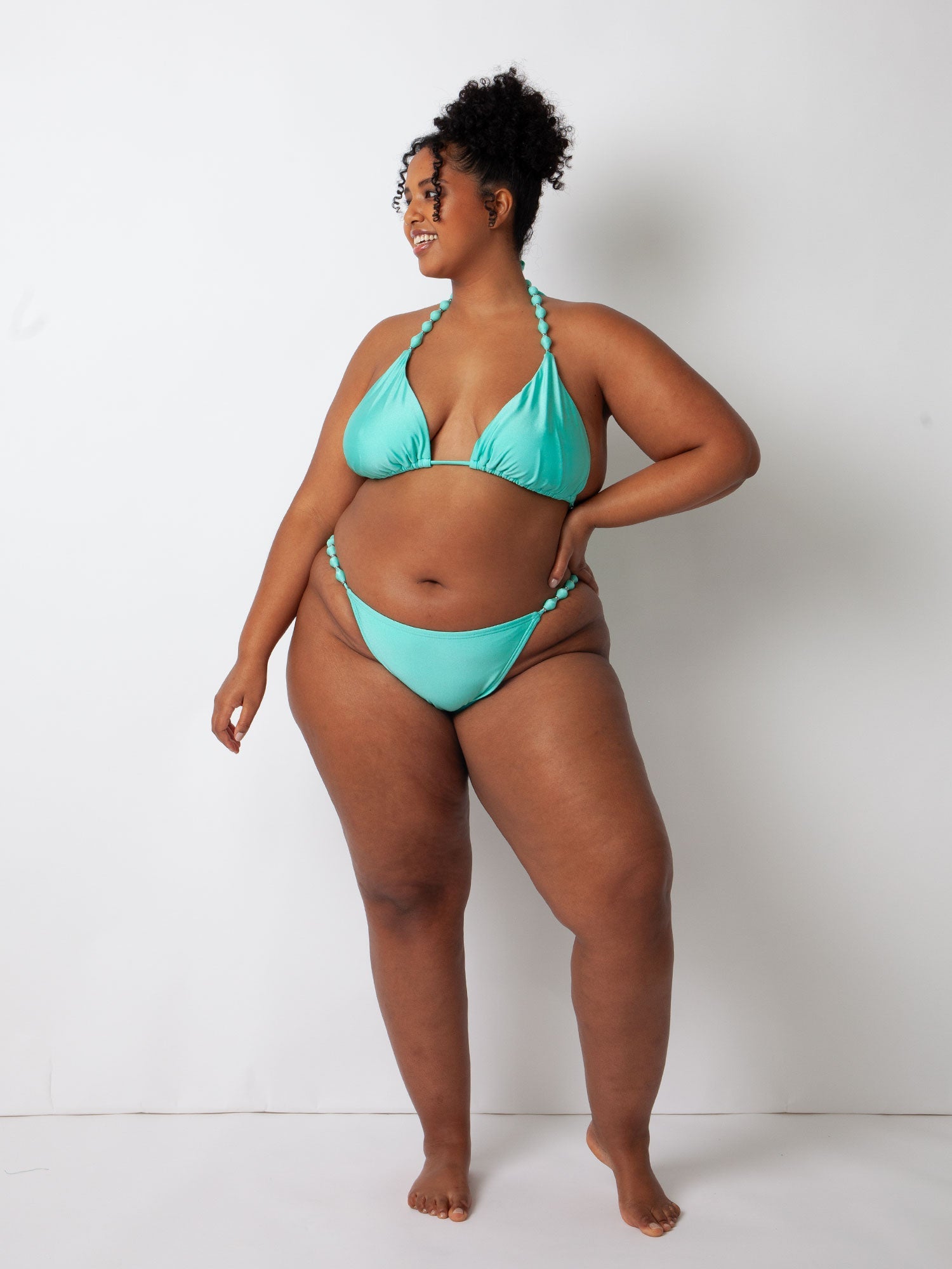 bikina　L Mint Sole Bikini Bottom – Villa Fresca